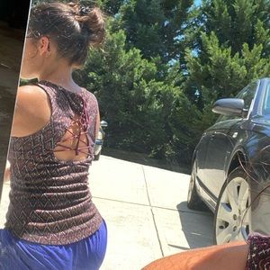 Burgundy Free People Tank Top